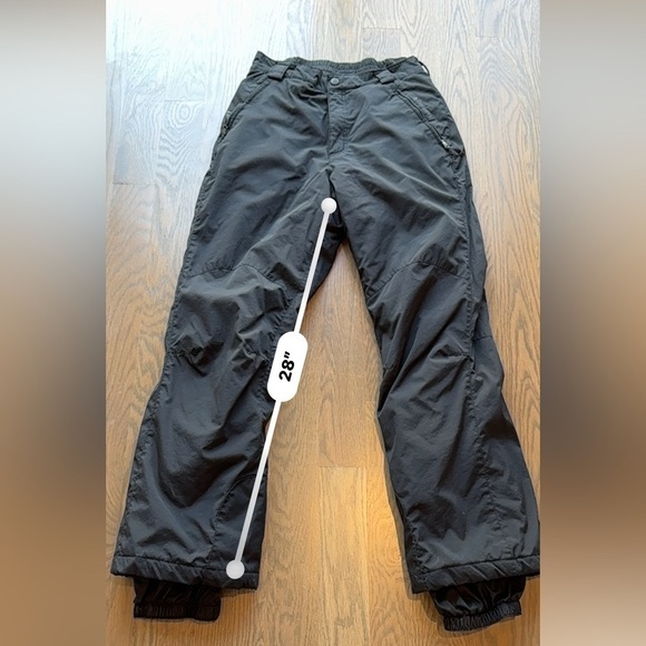 Columbia Vertex Womens Snow Pants Black Fleece Lined Pockets Skiing Snowboard L - Picture 7 of 9